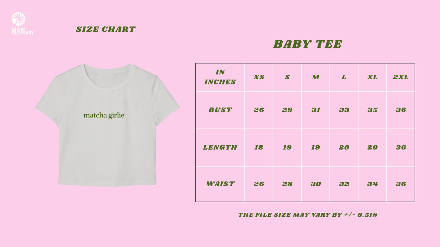 Matcha Girlie Baby Tee- Valentine’s Edition