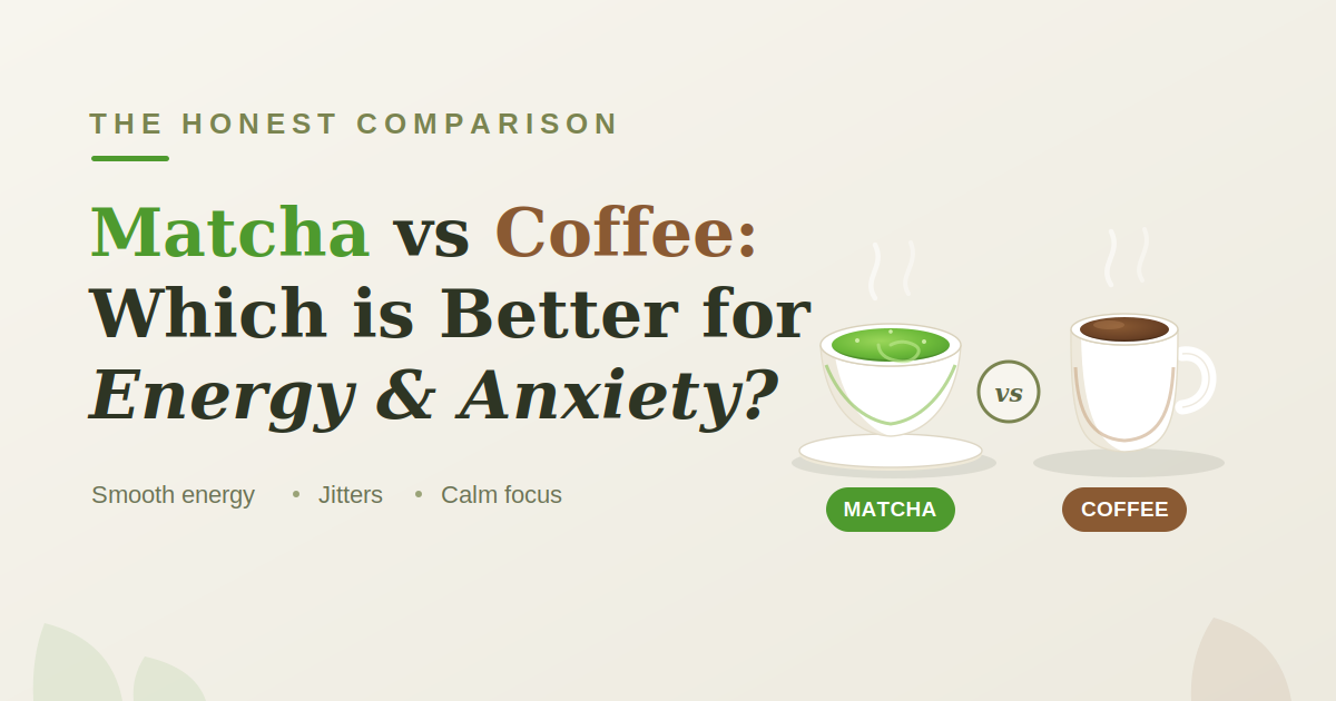 The Energy and Anxiety Verdict: Is Matcha  or Coffee Better for You?