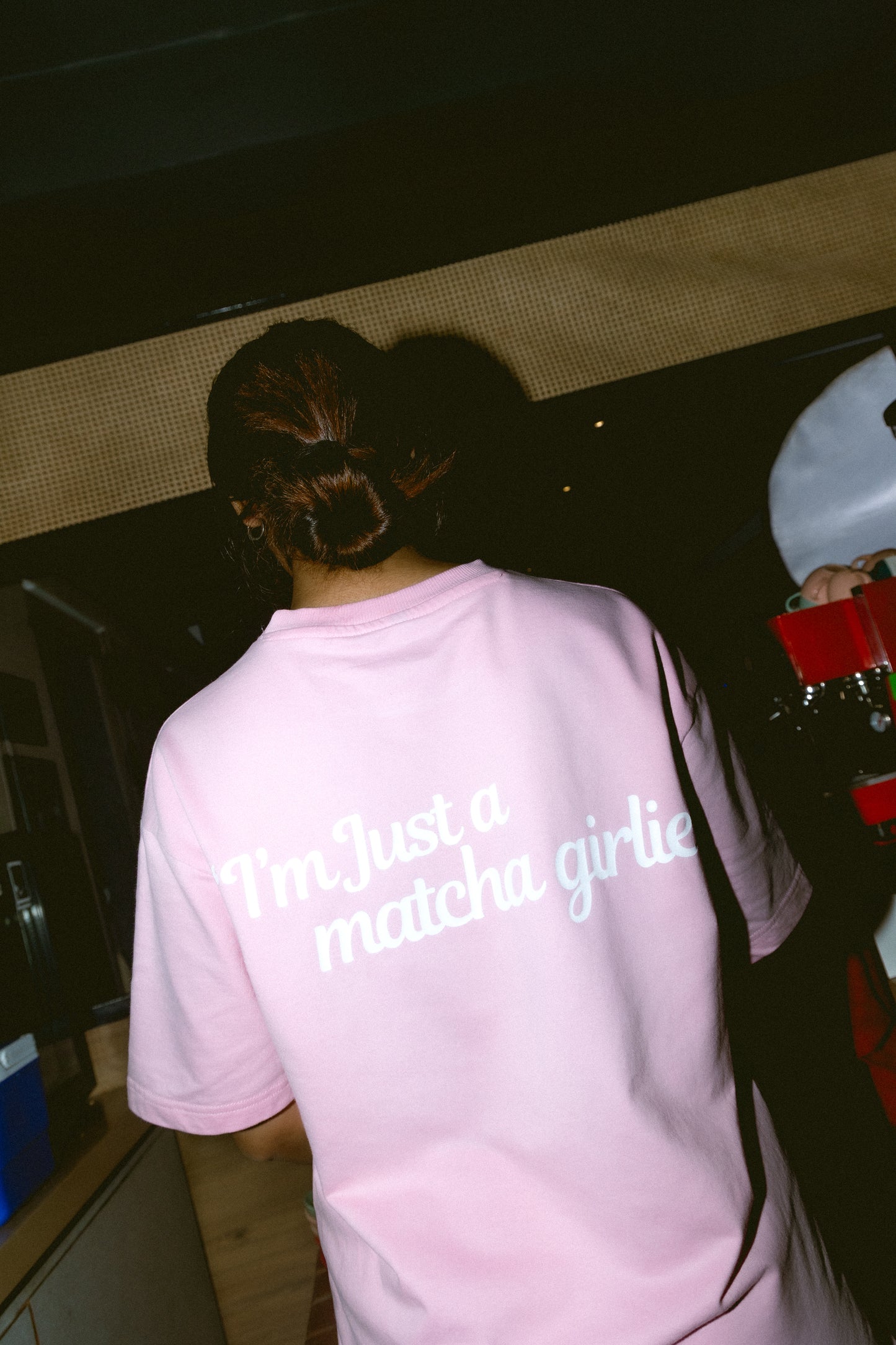 I’m Just a Matcha Girlie Tee in Baby Pink