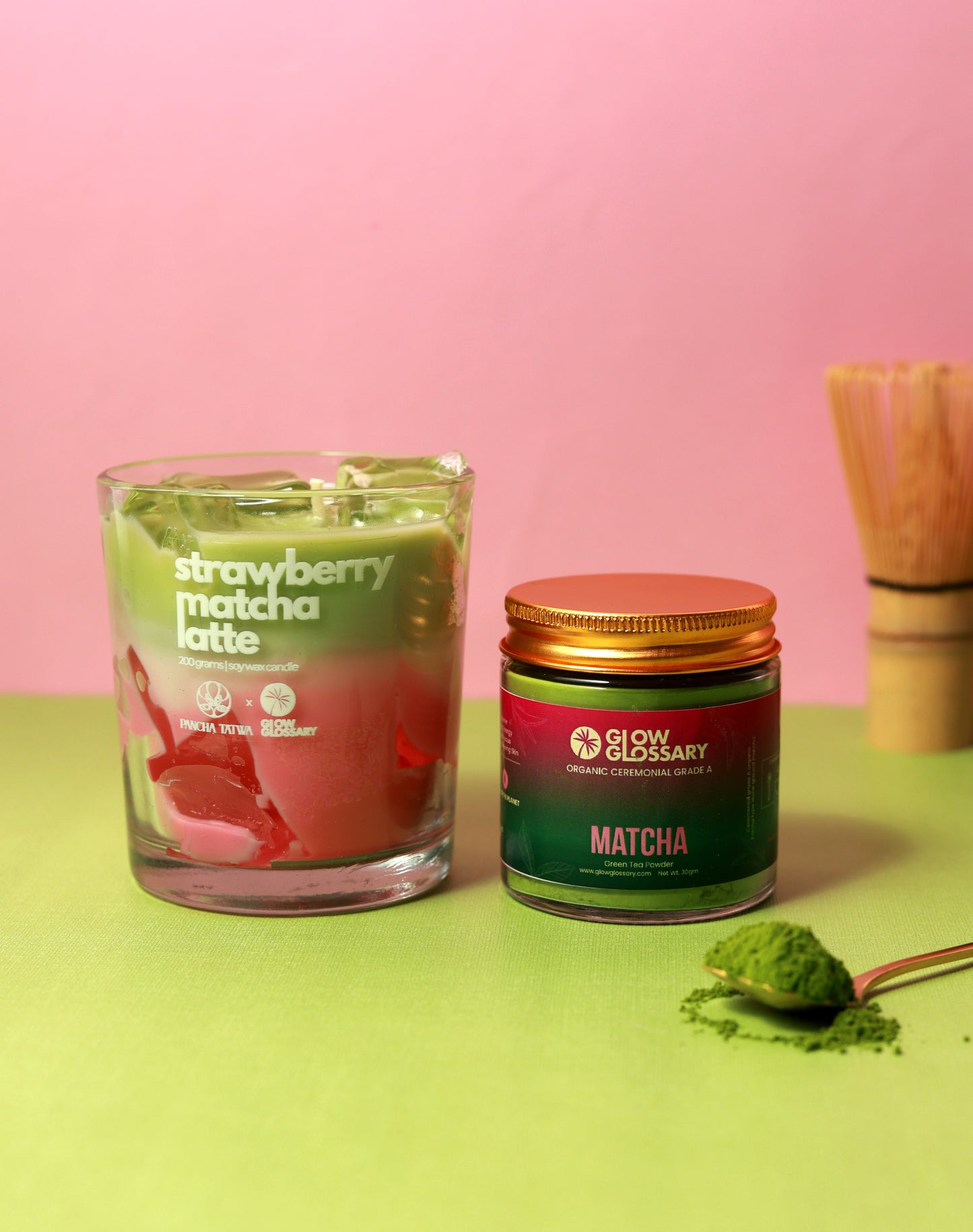 Matcha Mood - GG Matcha + Strawberry Matcha Latte Candle