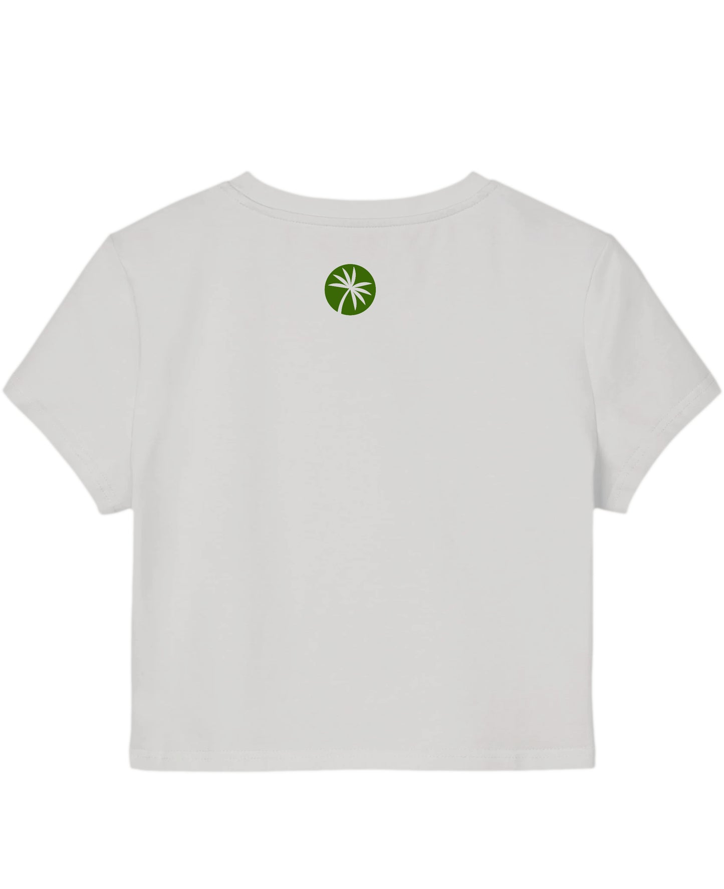 White Baby Tee Back Design
