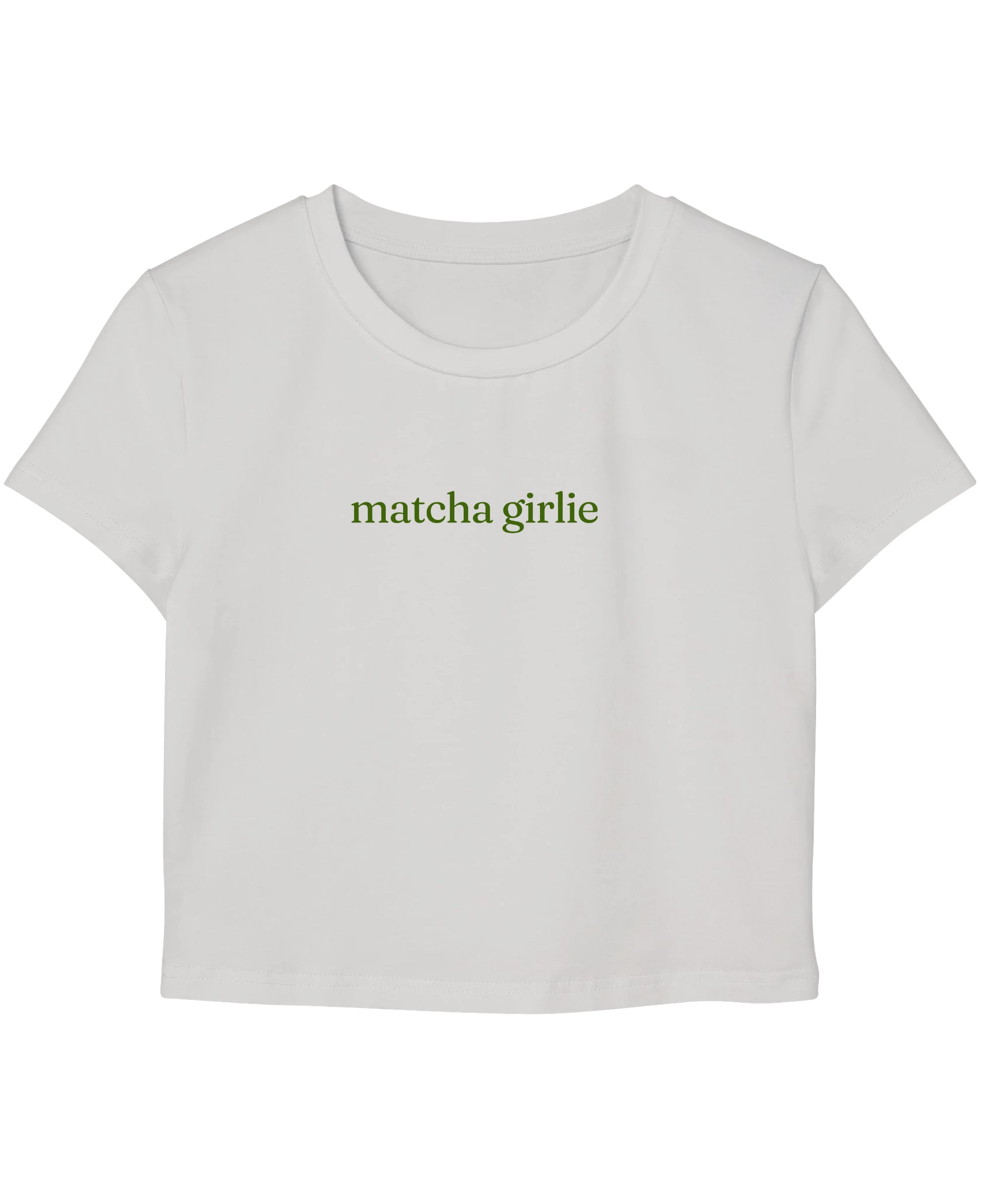 White Baby Tee Front Design