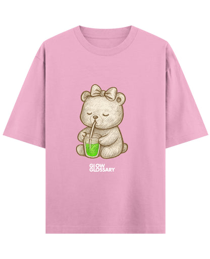 Baby Pink Oversized T-Shirt Front Design